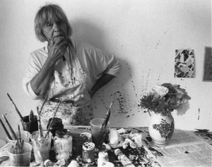 Bea in her studio, c. late 1980s, photo by: Jennifer Haas, Courtesy of University of New Mexico Foundation